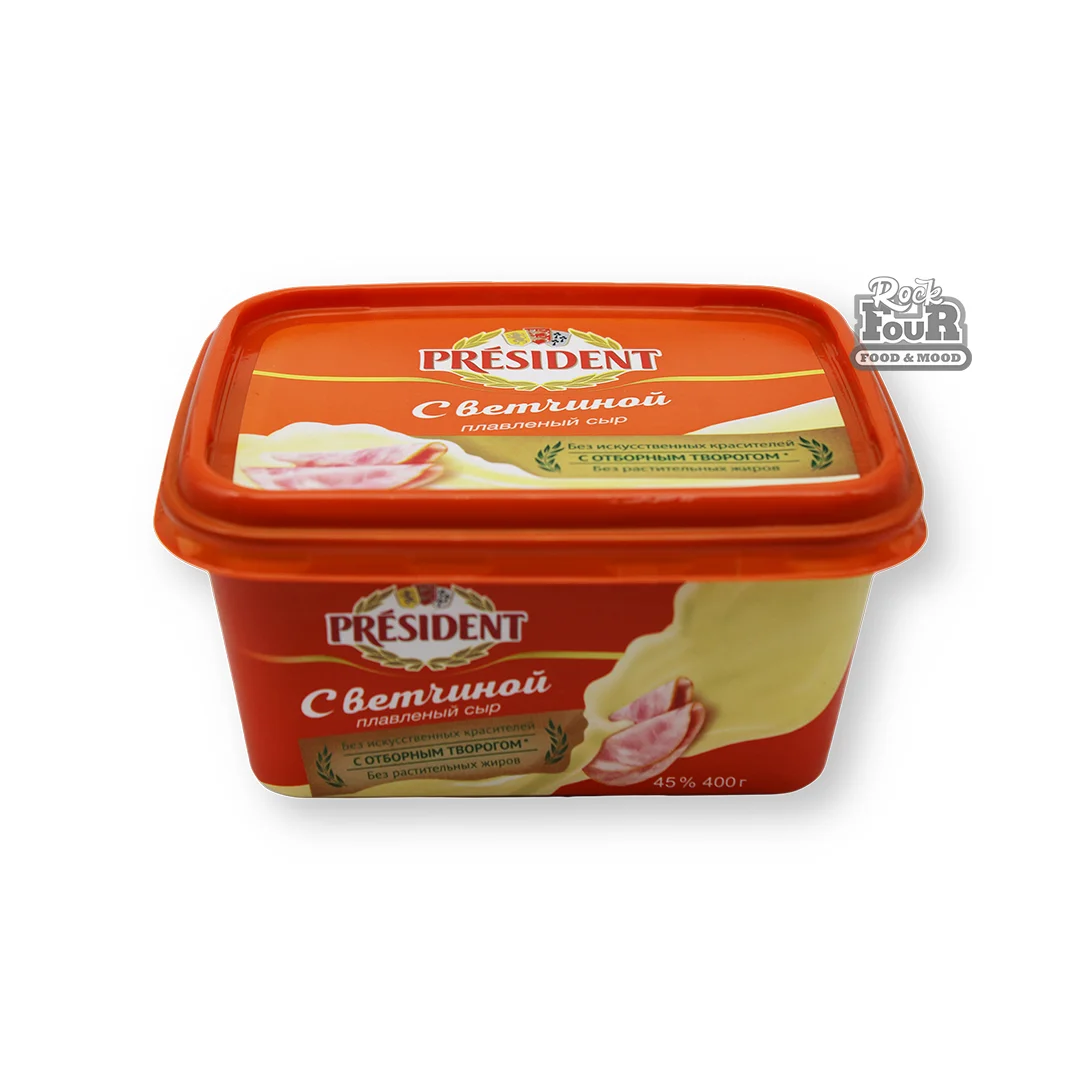Processed cheese with ham "President" 400g